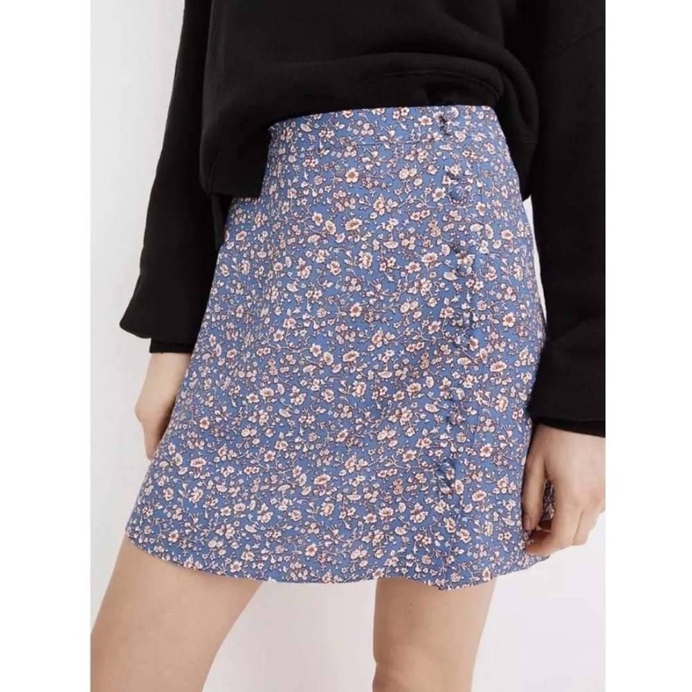 Madewell Summer Vines Porch Side Button Skirt Size 0 Boho